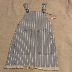 Never worn! Striped denim jumper (toddler)